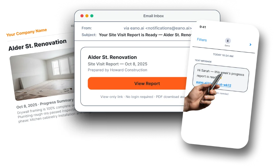 Screenshot: shared client report