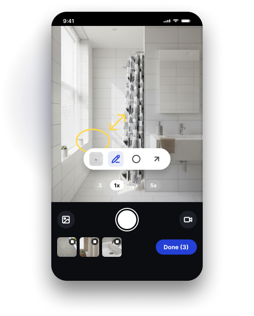 Eano Pro camera with markup and zoom